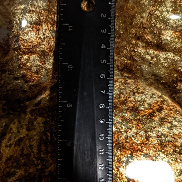 Vetri Di Nennella Italian Art Fused Glass Gold Copper Platter - Picture 5 of 7